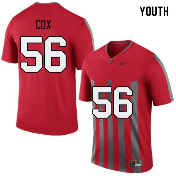 Ohio State Buckeyes #56 Aaron Cox Youth Stitched Jersey Throwback OSU50706